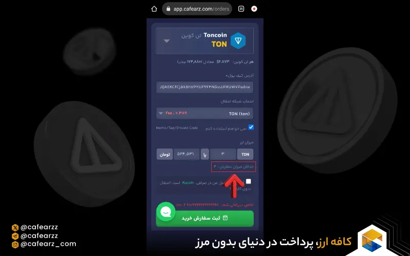 خرید تن کوین در کافه ارز 